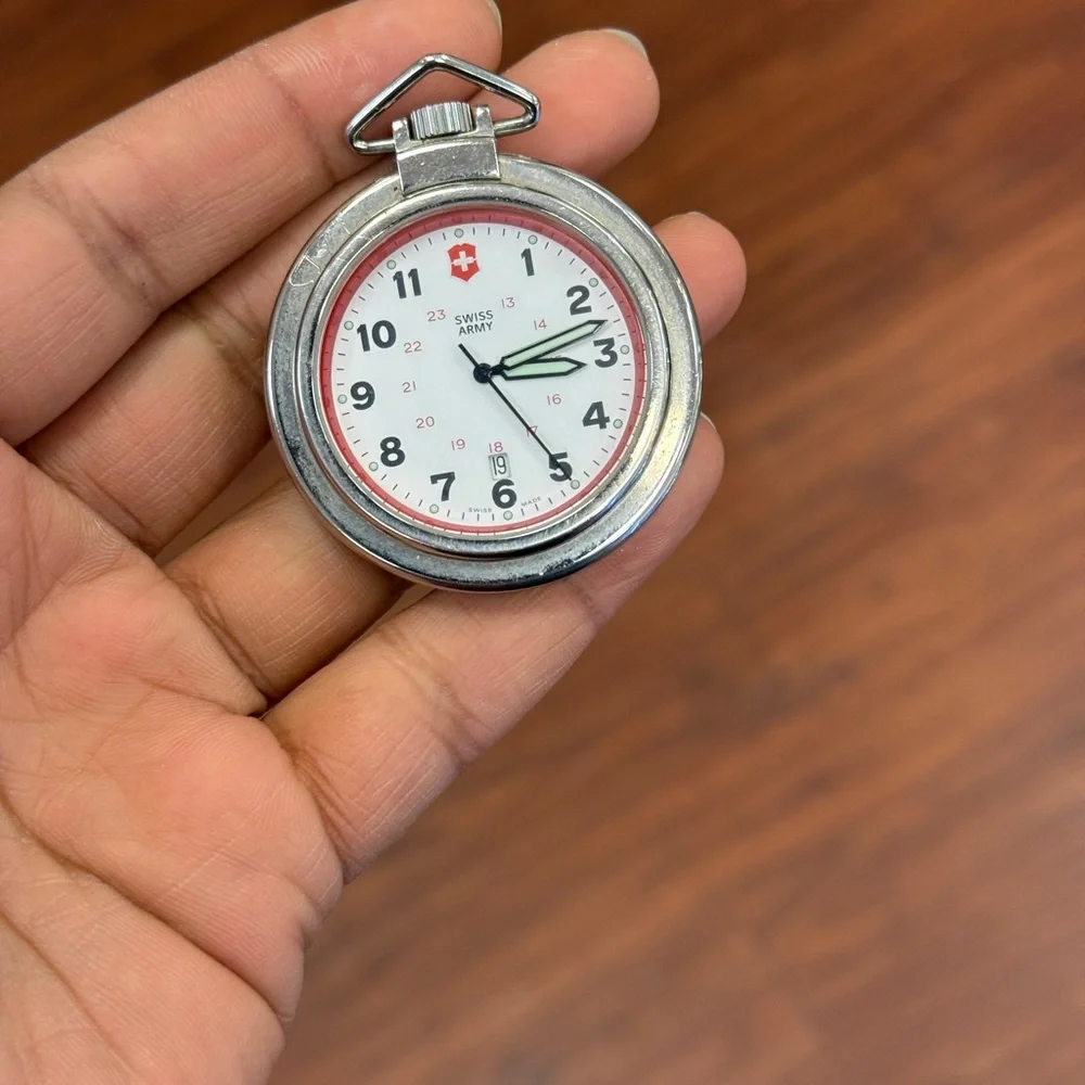 SWISS ARMY POCKET Watch Classic Design heavy vintage - Picture 6 of 7